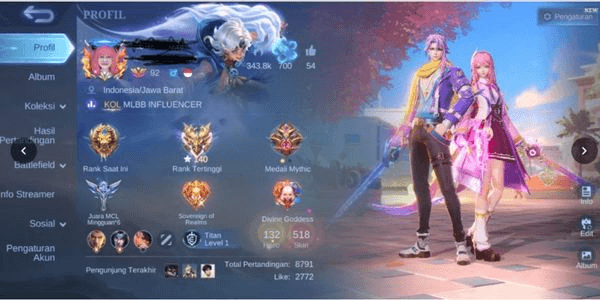 Gambar Product Akun Sultan dikit lagi 3 LEGEND + Skinn Banyak High Rank 140