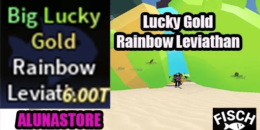 Lucky Gold Rainbow Leviathan - Fish