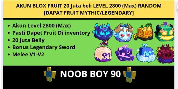 Comptes de Blox Fruits niveau max gratuit | Suki Desu