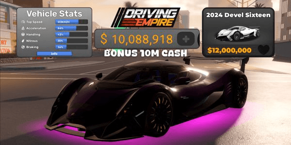 Gambar Product AKUN POLOSAN DEVEL SIXTEEN (BONUS 10M CASH) - DRIVING EMPIRE