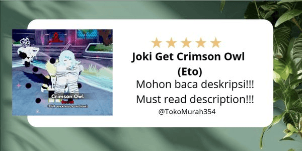 Gambar Product Joki get Crimson Owl (Eto)