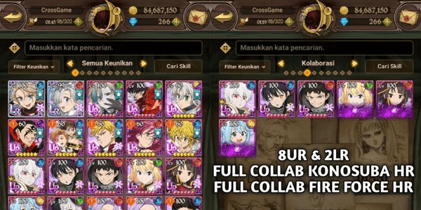 Gambar Product [ GLOBAL ] Full Collab Konosuba, Fire Force HR | 8UR 2LR ( Code Only )