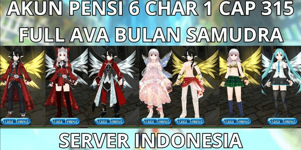 Gambar Product ACCOUNT RETIREMENT 6 CHAR 1 CAP MAX LVL 315 SERVER INDONESIA, FULL AVA SET OCEAN MONTH READY TO USE+EQ, NO MOD, ANTI HACKBACK, SUPER CHEAP
