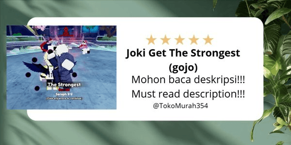 Gambar Product Joki get The Strongest (gojo)