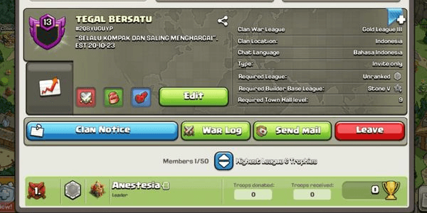 Gambar Product 	Clan Level 13