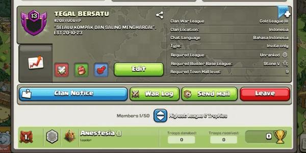 	Clan Level 13