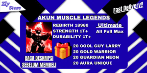 Akun Muscle Legends Rebirth 18980