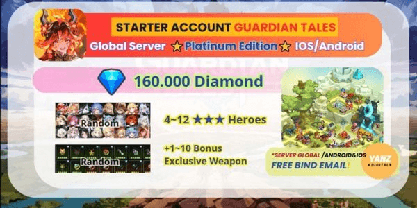 Gambar Product [Guardian Tales] Starter Account – Platinum Edition (Global Server)