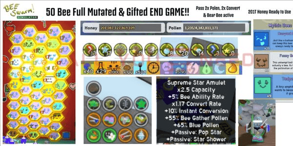 Gambar Product Akun BSS Blue Hive End Game Ready Boosting Full Gifted & Mutated