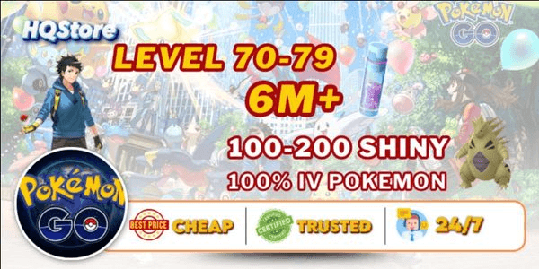 Gambar Product Account Level 70-79 | 100-200 Shinies | 6M+ Stardust - Pokemon Go