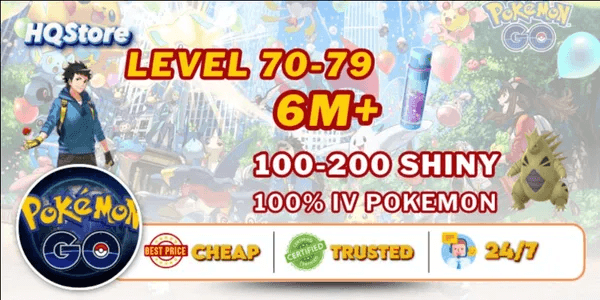 Account Level 70-79 | 100-200 Shinies | 6M+ Stardust - Pokemon Go