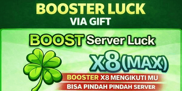 Gambar Product BOOST SERVER LUCK FISH IT X8 DURATION 6 HOURS YOUR SERVER