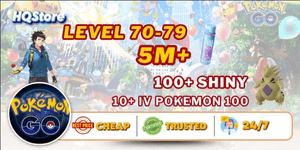 Account Level 70-79 | 100+ Shinies | 10+ IV 100 | 5M+ Stardust - Pokemon Go