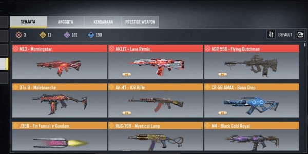 Gambar Product 2 MYTHIC + 10 LEGENDARY WEAPON