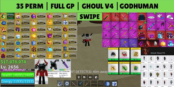 Gambar Product Blox Fruits Account — Perm Fruits & Gamepasses - 04