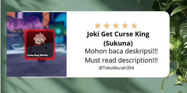 Joki Get Curse King (Sukuna)