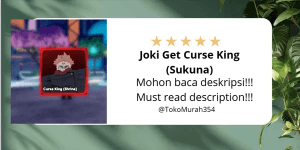 Joki Get Curse King (Sukuna)