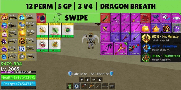 Gambar Product Blox Fruits Account — Perm Fruits & Gamepasses - 12