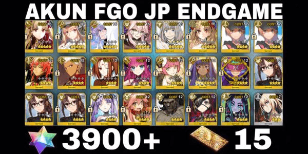 Gambar Product Akun FGO JP 3320 SQ+Space Ereshkigal+Quad Support+SSR