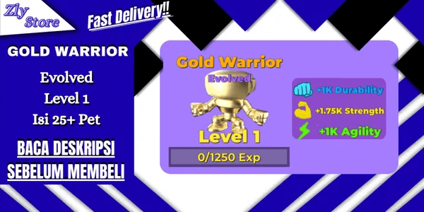 Gold Warrior Evolved [Package Contains 25 Pets Bonus+]