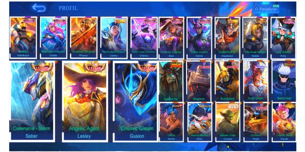 Gambar Product Luxury Mobile Legends account safe | 3 Legends | 10 Grand | 11 Exquisite | 51 Deluxe and more