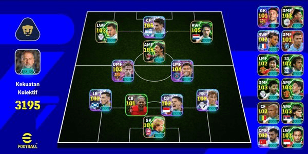 Gambar Product EFOOTBALL MOBILE GG ACCOUNT READY TO USE 6 PLAYERS DOUBLE BOOSTER GACHA + BARCELONA PACK + 5 MANAGERS DOUBLE BOOSTER | SQUAD POWER 3195 ALL PLAYERS 183 NO BASE