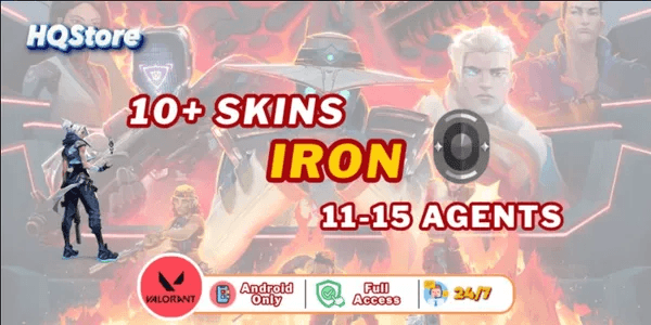 [AP | PC] Iron Account | 10+ Skins | 11-15 Agents | Full access - Valorant