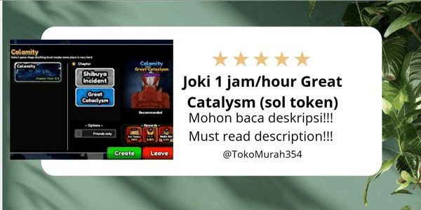 Gambar Product Joki 1 jam/hour Great Catalysm (sol token)