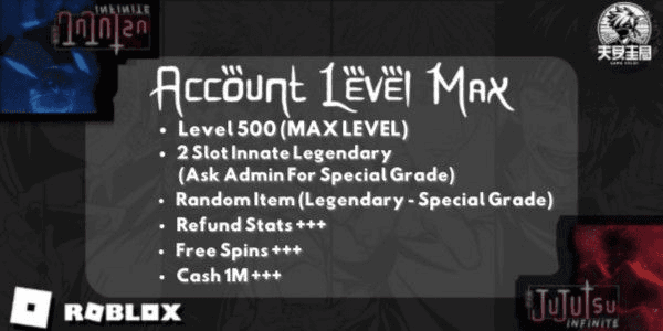 Gambar Product Akun Level 420 Max | Jujutsu Infinite