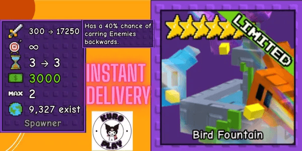 Bird Fountain - Garden Tower Defense