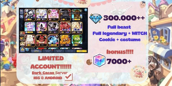 Gambar Product CRK Account limited edition ( full beast + legendary + achient + dark enchantrees + sugar swan ) cookie + crystal