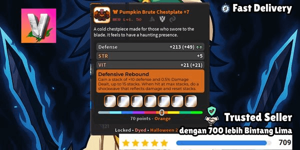 Gambar Product Armor +7 Pumpkin Brute Chestplate / Limited Halloween 2023 | Vesteria