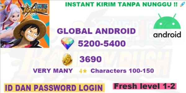 Gambar Product Akun one piece bounty rush Android only