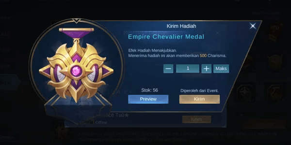 Empire Chevalier Medal