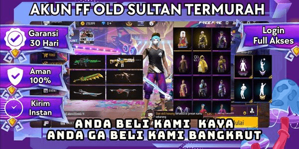 Gambar Product Akun Free Fire Sultan Murah Siap Pakai