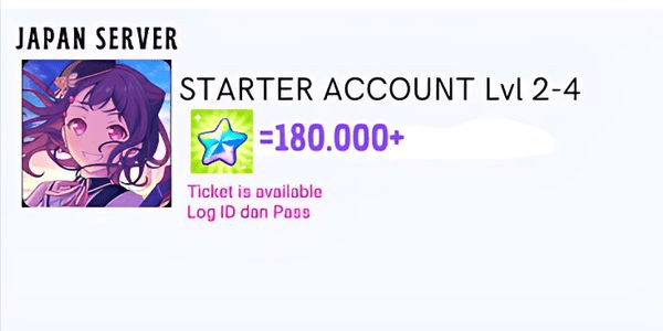 Gambar Product [Japan server] AKUN STARTER/REROLL BangDream JAPAN SERVER #1
