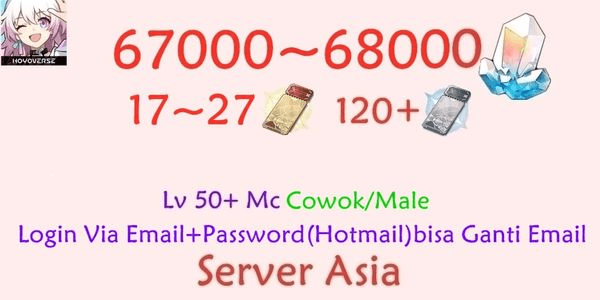 Gambar Product Honkai Star Rail HSR-3 Account