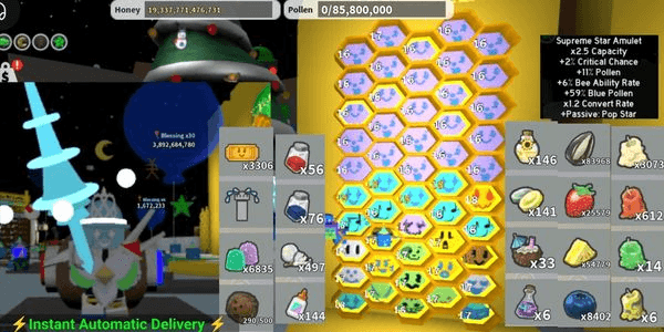 Gambar Product Blue Hive Mid End Game - Bee Swarm Simulator