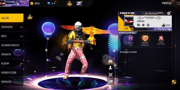 Gambar Product AKUN FF GAGAH SG EVO MAX FT TEROMPET  & BUNDLE GOJO BURUAN DI BELI AMAN ANTI HACK BACK BERGARANSI 1000% MURAH BANGET