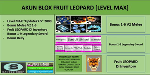 Compte Blox Fruits LEOPARD [Niveau MAX]