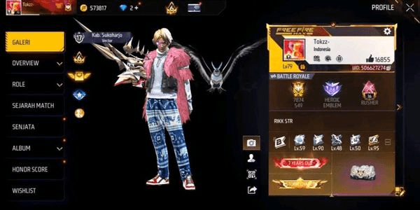 Gambar Product AKUN FF SEMI OLD (EP S8 ON) SG REAPER & EVOUGUN 4 OTW MAX 2  AMAN ANTI HACK BACK BERGARANSI 1000 % MURAH BANGET