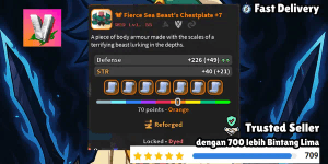 Armor +7 Fierce Sea Beast's Chestplate | Vesteria
