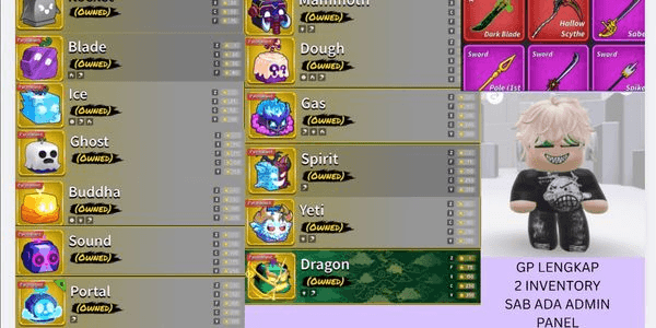 Gambar Product AKUN GG PERM DRAGON DLL GAMEPASS LENGKAP SAB ADA ADMIN PANEL