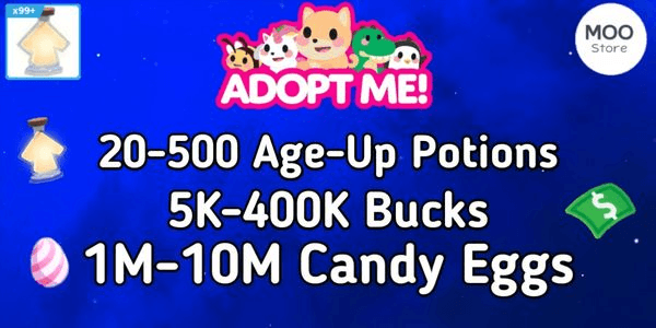 Gambar Product Akun Adopt Me Bonus Banyak Potions + Banyak Bucks