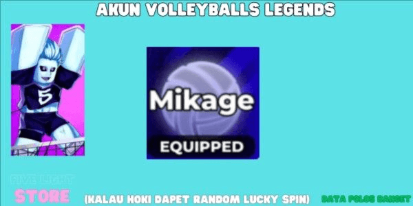 Gambar Product Mikage (Style) |DATA POLOS +13 | INSTANT DELIVERY | NO SCRIPT | - Volleyball Legends