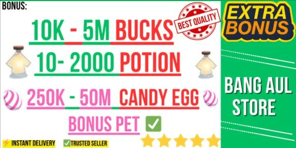 Gambar Product Akun Adopt Me (Bonus Age Potions + Bonus Bucks)