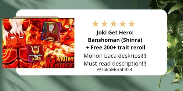 Gambar Product Joki Get Hero: Banshoman (Shinra)