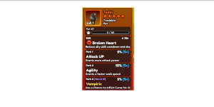 Teddy Pet Skill Broken Heart Vampiric