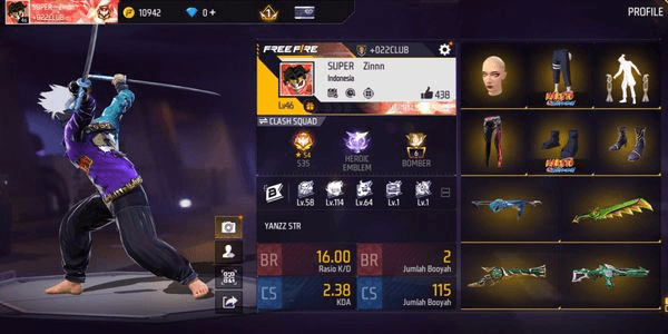 Gambar Product AKUN GARENA FREE FIRE LVL 46 ADA HARGA ADA KUALITAS