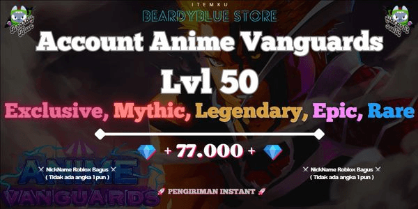 Gambar Product Accounts Anime Vanguards Lvl 50 | Pengiriman Instant